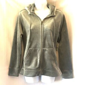 💎 3for $30 Time and Tru Silver Velour Hoodie S